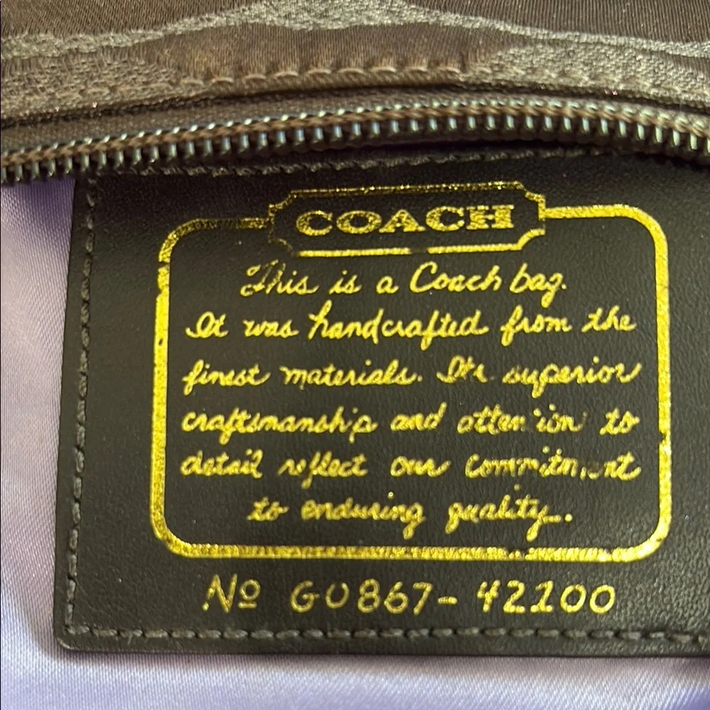 Coach Brown Crossbody Bag with Signature Monogram and Leather Trim - Picture 2 of 9